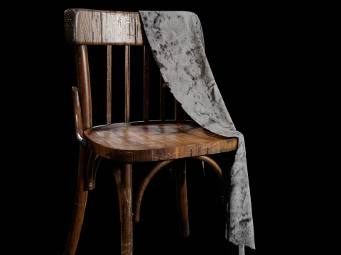 Old Western Chair 3D Model