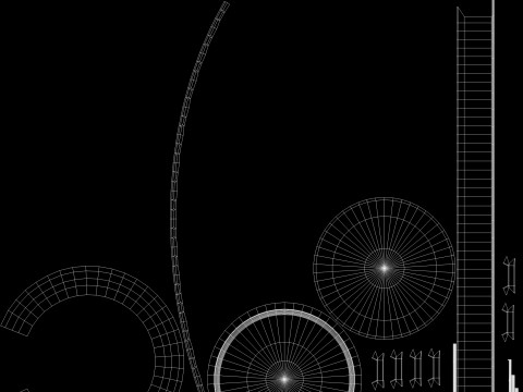 Helipad Circular Platform Model 3D