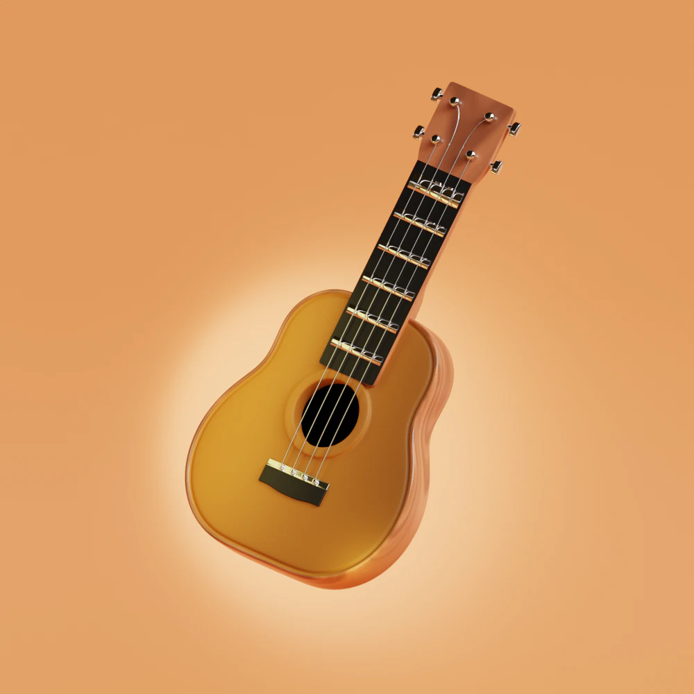 Guitar 3D Model .c4d .max .obj .3ds .fbx .stl .blend 