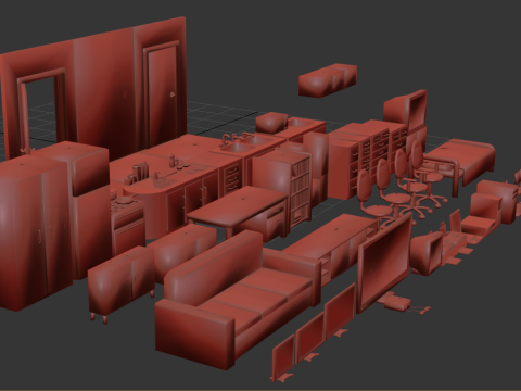 House Furniture pack 3D Модель