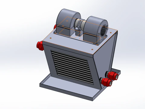 Sistema de ar condicionado Modelo 3D