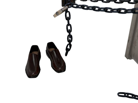 Zincirli Silent Hill 4 Oda Oyunu Kapı Kopyası 3D Model