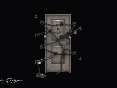 Chained Silent Hill 4 The Room Game Door Replica 3D 模型
