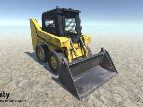 Work Machine Excavator bulldozer Low-poly Unreal Engine 3D Model