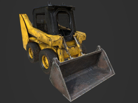 Work Machine Excavator bulldozer Low-poly Unreal Engine 3D Model