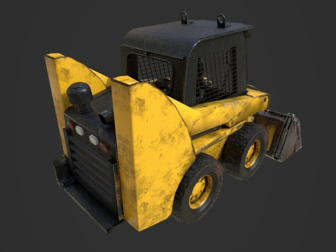 Work Machine Excavator bulldozer Low-poly Unreal Engine 3D Model