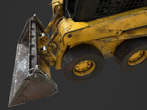 Work Machine Excavator bulldozer Low-poly Unreal Engine 3D Model