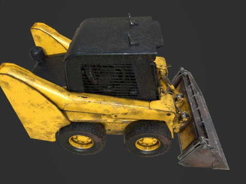 Work Machine Excavator bulldozer Low-poly Unreal Engine 3D Model
