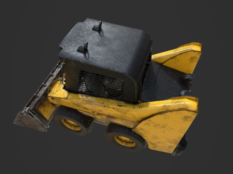 Work Machine Excavator bulldozer Low-poly Unreal Engine 3D Model