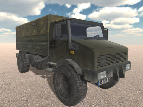 Army Cargo Military Truck Lowpoly unity Low-poly 3D Модель