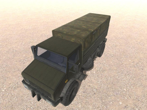 Army Cargo Military Truck Lowpoly unity Low-poly Modello 3D