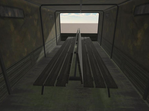 Army Cargo Military Truck Lowpoly unity Low-poly Modello 3D