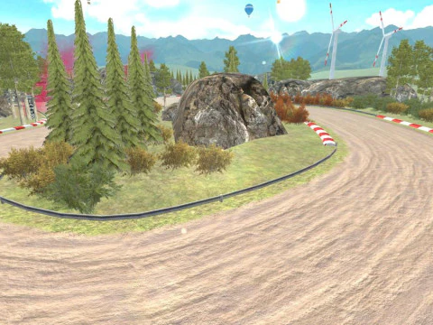 Race Rally Track Road Environment Pack For Mobile Games for Unity3d Low-poly 3D Model