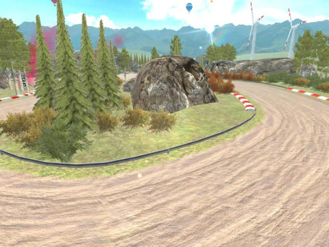 Race Rally Track Road Environment Pack For Mobile Games for Unity3d Low-poly 3D Model