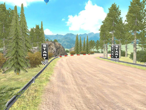 Race Rally Track Road Environment Pack For Mobile Games for Unity3d Low-poly 3D Model