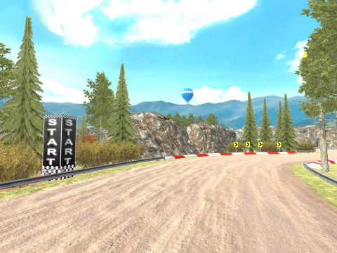 Race Rally Track Road Environment Pack For Mobile Games for Unity3d Low-poly 3D Model