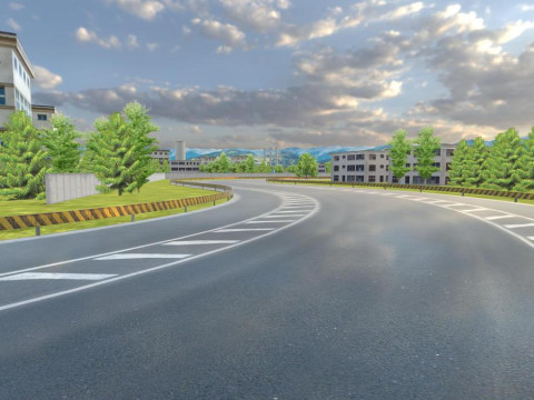 Racing Road Track Pack Modular Mobile Ready For Unity3D 4 Map Modello 3D