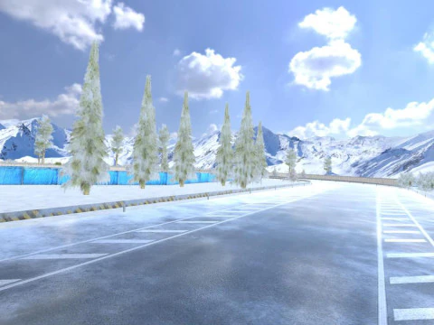 Racing Road Track Pack Modular Mobile Ready For Unity3D 4 Map 3D Model
