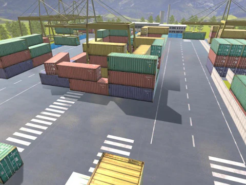 Racing Road Track Pack Modular Mobile Ready For Unity3D 4 Map 3D Model