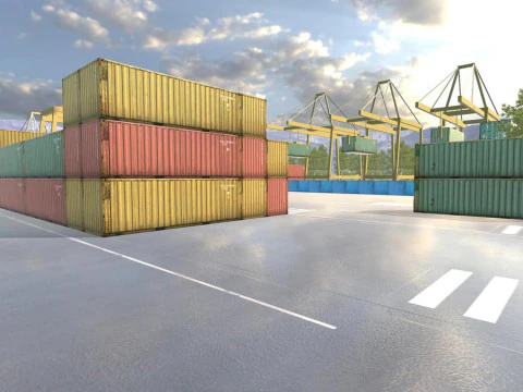 Racing Road Track Pack Modular Mobile Ready For Unity3D 4 Map 3D Model