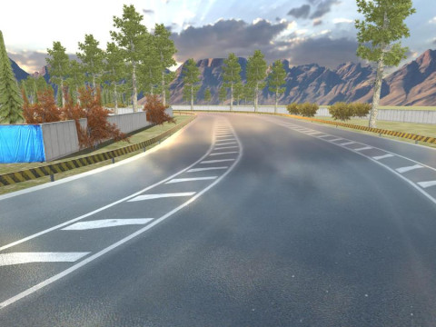 Racing Road Track Pack Modular Mobile Ready For Unity3D 4 Map Modello 3D