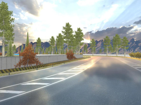Racing Road Track Pack Modular Mobile Ready For Unity3D 4 Map Modello 3D