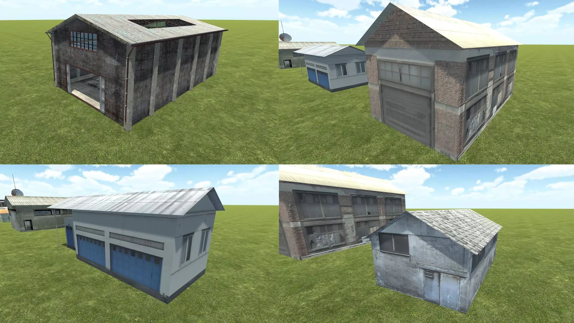 Warehouse Building Pack 7 Different Model Mobile Friendly unity3 3D Model .c4d .max .obj .3ds .fbx .stl .blend 