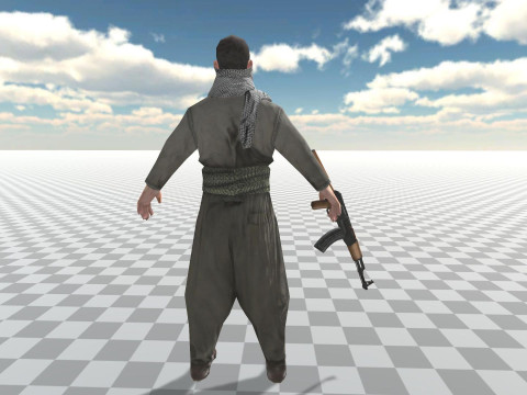 Soldier Terrorist Enemy Animated Fps 3 Different Character Mobile Ready Unity Modèle 3D