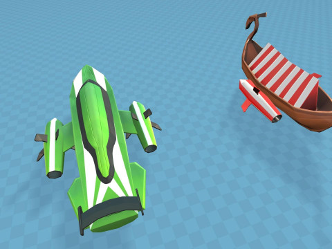 Boats and Ships Pack Stylized Cartoon Mobile Friendly Unity Model 3D
