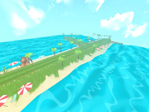 Runner Island Platformer Stylized Mobile Ready 3D Model