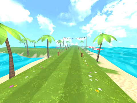 Runner Island Platformer Stylized Mobile Ready 3D Model
