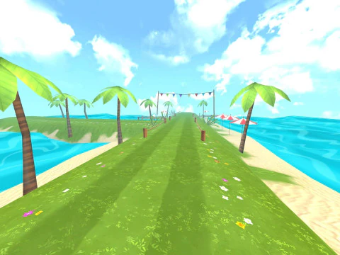 ランナー アイランド プラットフォーマー 様式化されたモバイル対応 3Dモデル