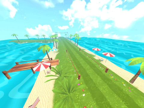 Runner Island Platformer Stylized Mobile Ready Model 3D