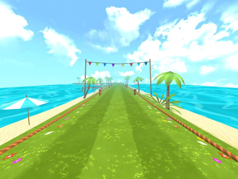 Runner Island Platformer Stylized Mobile Ready Model 3D