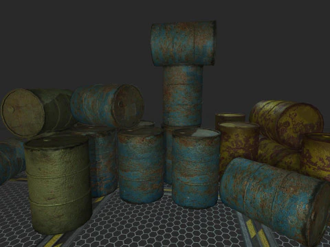 배럴 팩 무료 3D 모델