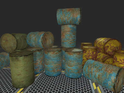 Barrel Pack free 3D Model