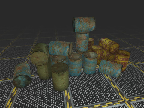 Barrel Pack free 3D Model