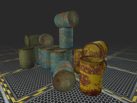 Barrel Pack free 3D Model