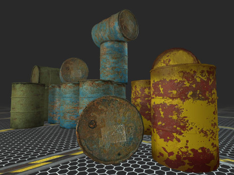 Barrel Pack free 3D Model