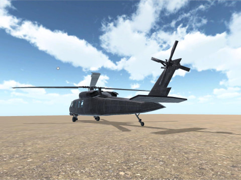 Helicopter Animated Lowpoly Game-ready Modello 3D