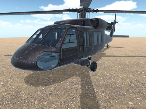 Helicopter Animated Lowpoly Game-ready Modello 3D