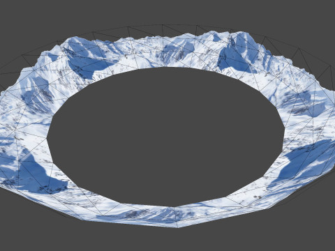 Mobile Mountain Background Pack Lowpoly Game-Ready Mobile Modelo 3D