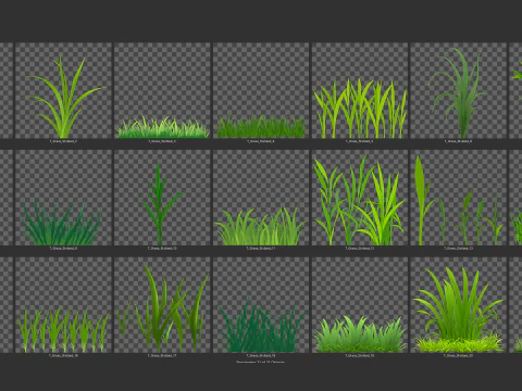 Grass Plants Mega Pack Shader Mobile Ready Unity Unreal Engine CG Textures
