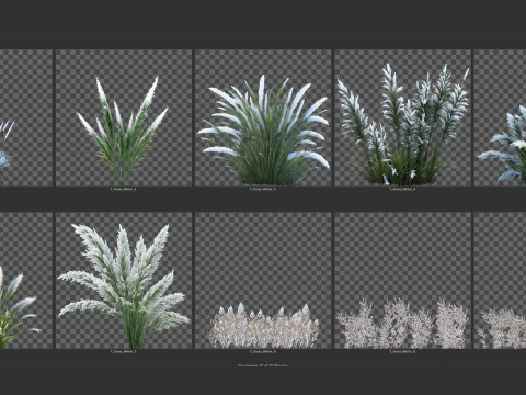 Grass Plants Mega Pack Shader Mobile Ready Unity Unreal Engine CG Textures