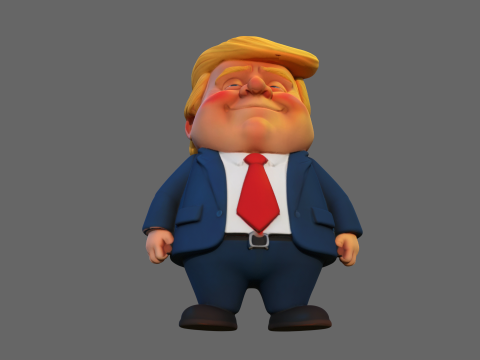 Donald Trump Stylized fbx Modello 3D