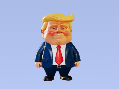 Donald Trump Stylized fbx Modello 3D