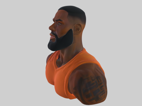 Lebron James bust for 3d printing 3D Модель