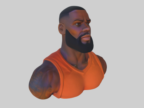Lebron James bust for 3d printing 3D Модель
