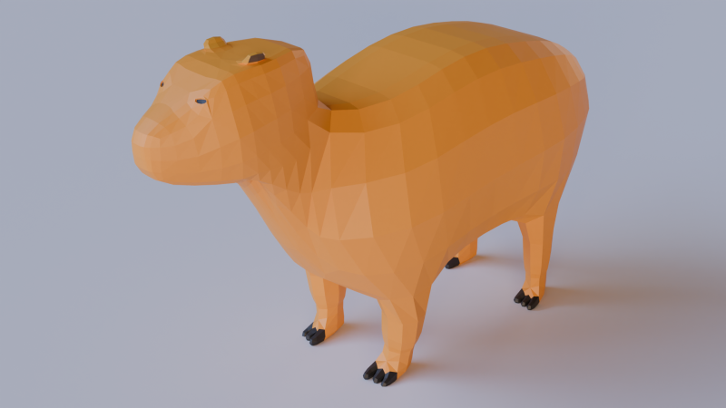 Capybara Modello 3D .c4d .max .obj .3ds .fbx .stl .blend 