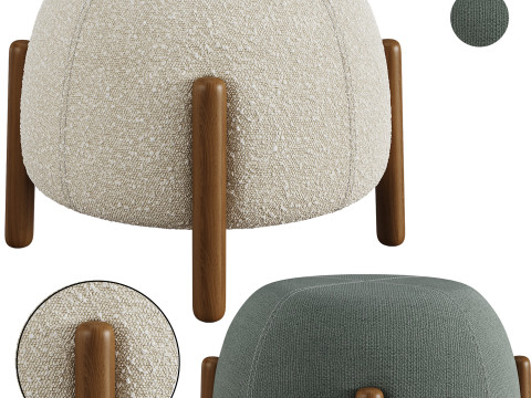 Wovenbyrd Mayfair Stackable Ottoman 3D Модель
